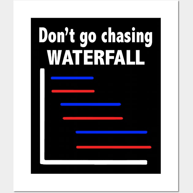 Funny Don't Go Chasing Waterfall Wall Art by ZimBom Designer